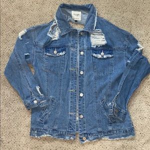 Distressed Denim Shirt/Jacket